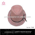 Fashion pink paper straw fedora hats